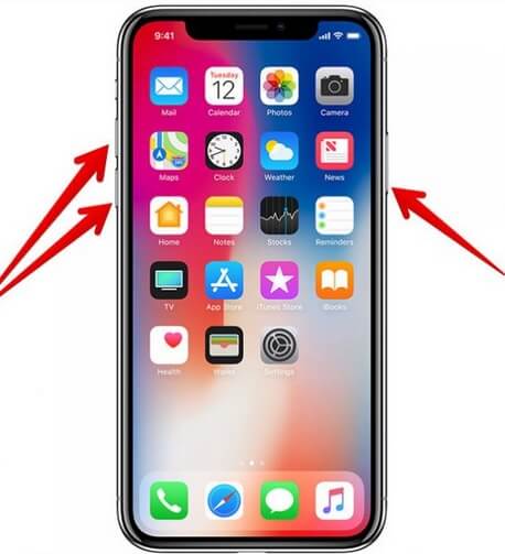 Force restart the iPhone X or XS