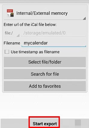 samsung calendar export