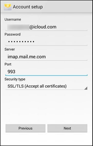 How to setup your iCloud email account on Android