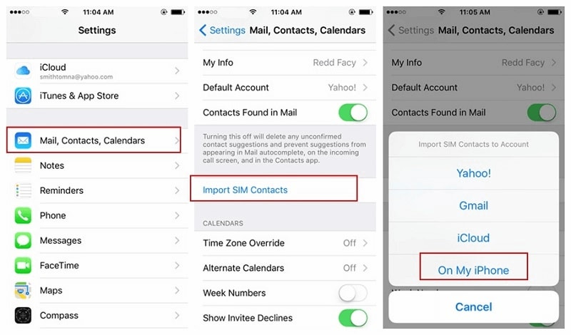 Choose to import SIM contacts to your iPhone