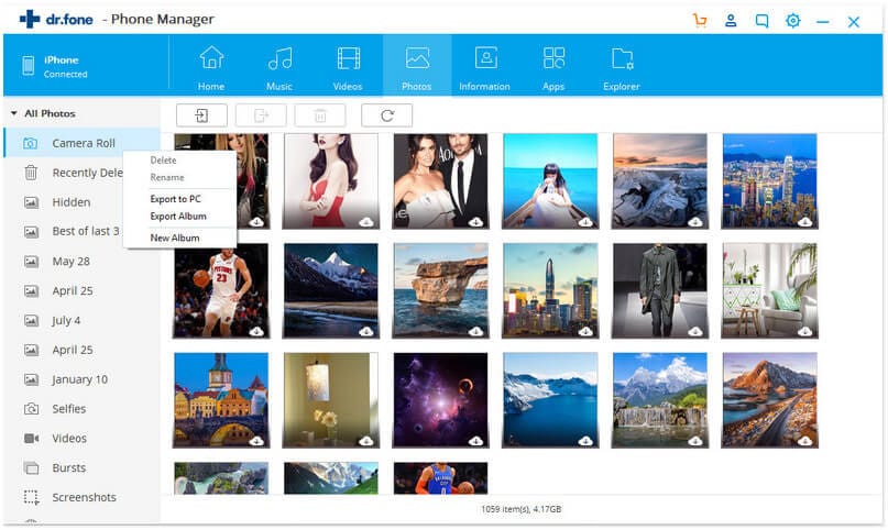 transfer photos from iPhone to flash drive in one click