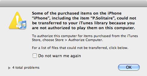 itunes sync error  