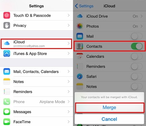 how do i restore iphone contacts from icloud