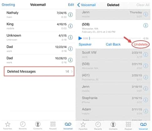how to recover deleted voicemail