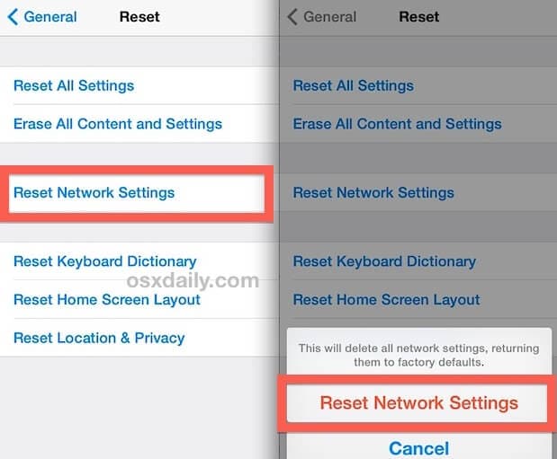 Reset Network Settings