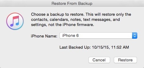 restore contacts from itunes backup to iphone