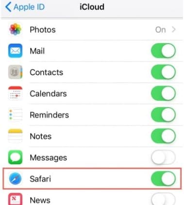transfer bookmarks on iphone