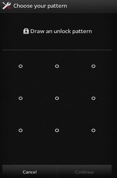 unlock pattern on android