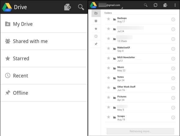 Save Data from Google Drive to iPhone