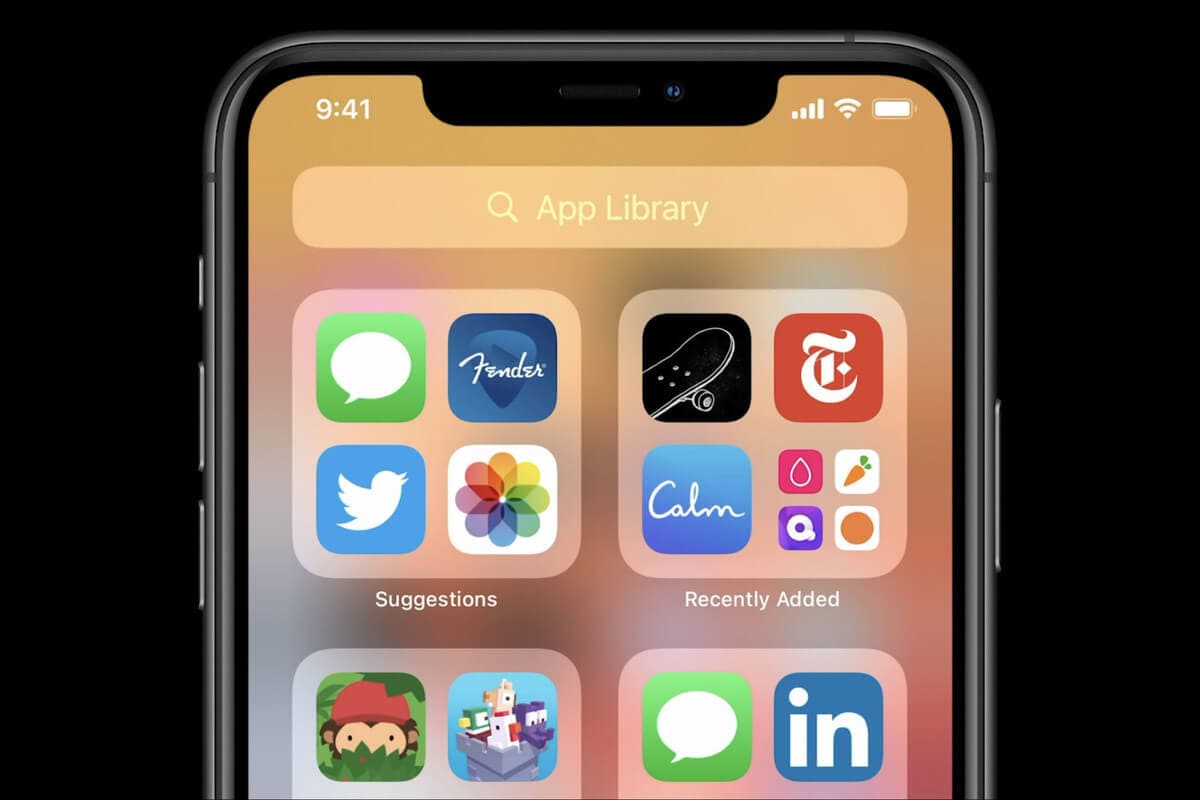 applications display on ios 14