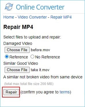 corrupted mp4 video file repair online