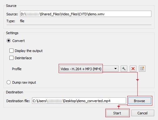 select the file format