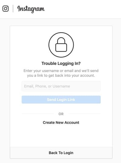 recover instagram account