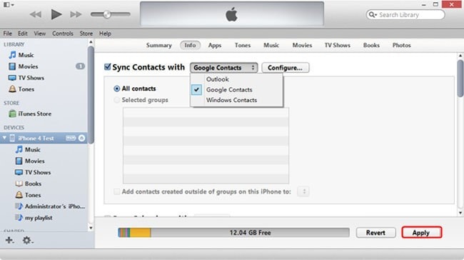 Sync Contacts with