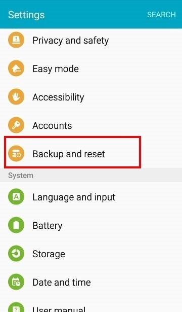 how to factory reset samsung galaxy s7