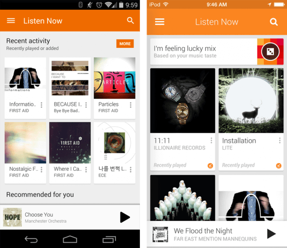 select Google Play Music