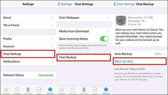 how to get whatsapp backup via icloud
