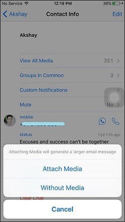  backup whatsapp via email