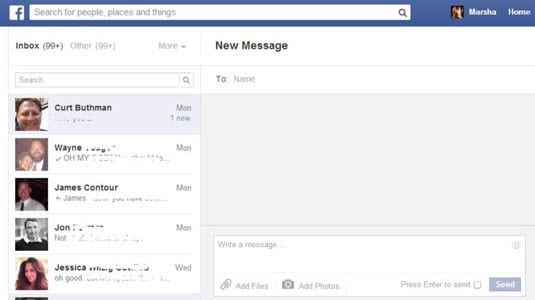 how to send a message on facebook