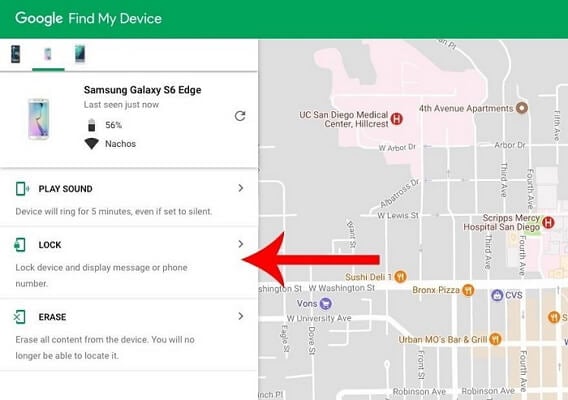 unlock android with find my deivce