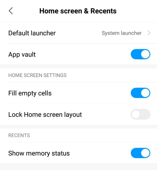 unlock redmi home screen layout
