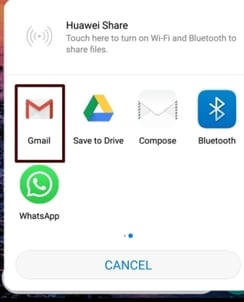 tap on the Gmail icon