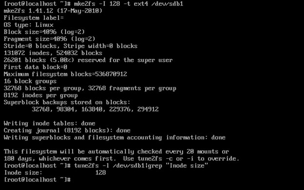 creating file system on backup drive