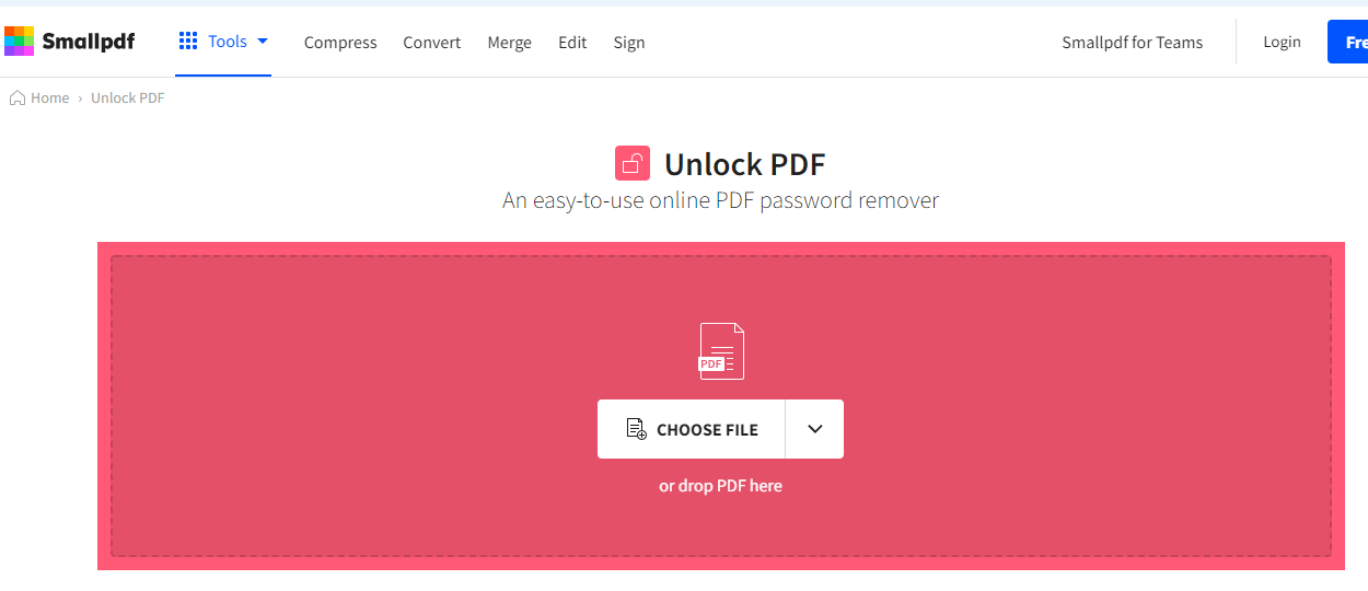 choose file on the website