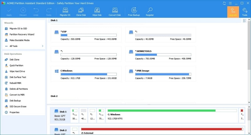 launch aomei fat32 to ntfs converter