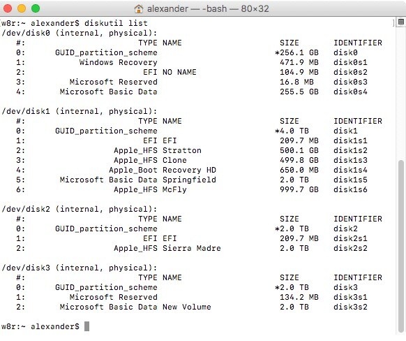 deleting boot camp partition using terminal