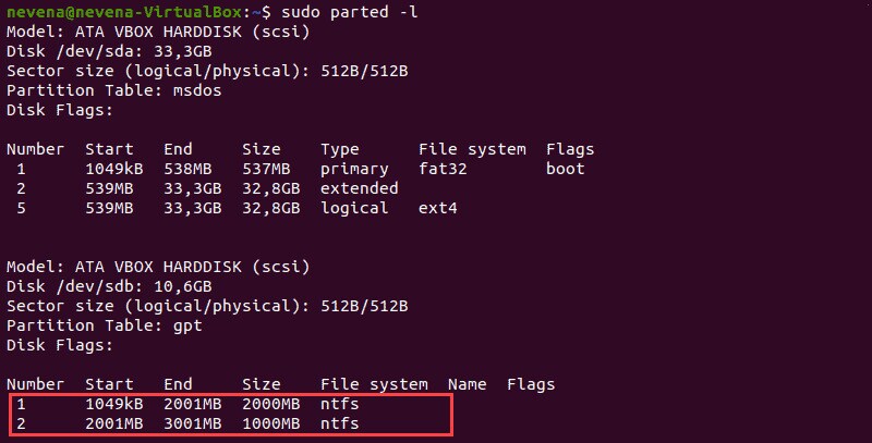 determine ntfs partition