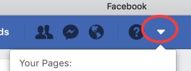 access the facebook menu