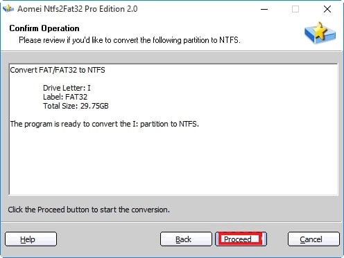 confirm fat32 to ntfs conversion