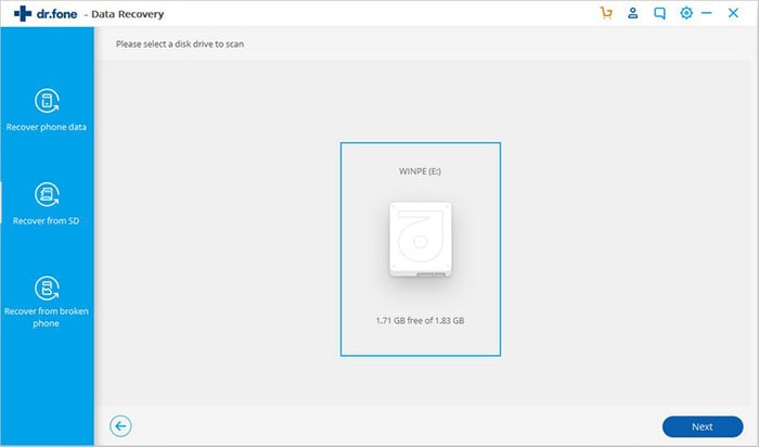 choose the hard disk and scanning mode