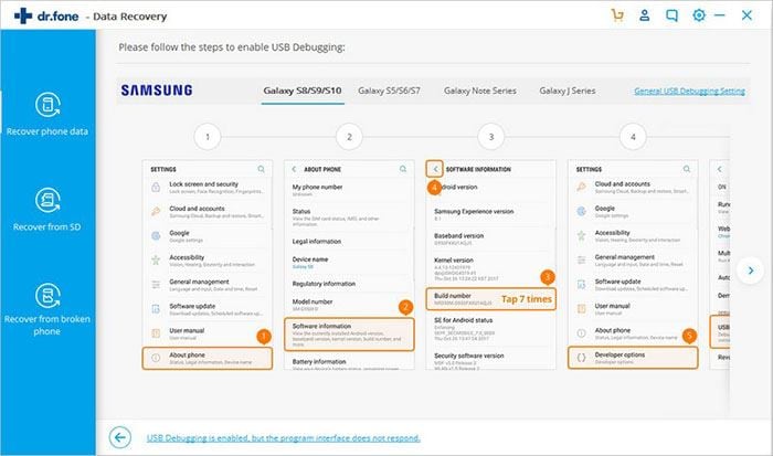 enable usb debugging on android