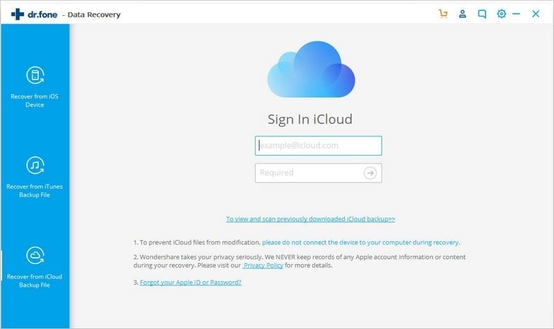 recover data from ipad icloud