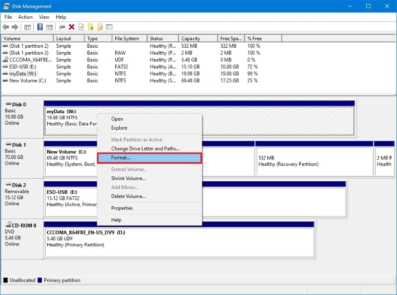 format usb drive