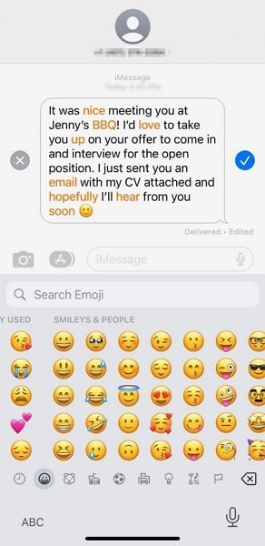 confirm your edited message