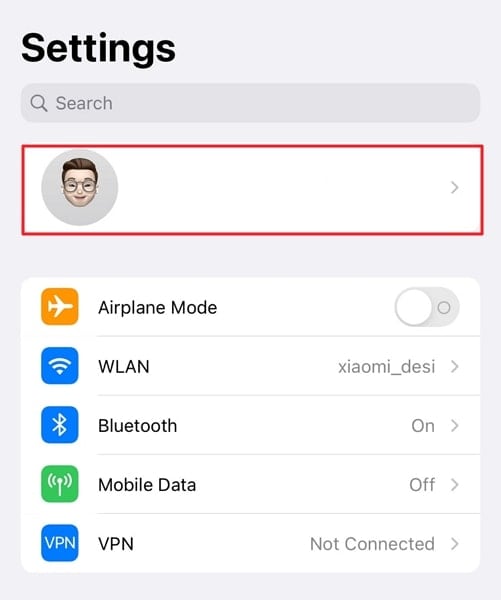 access apple id settings