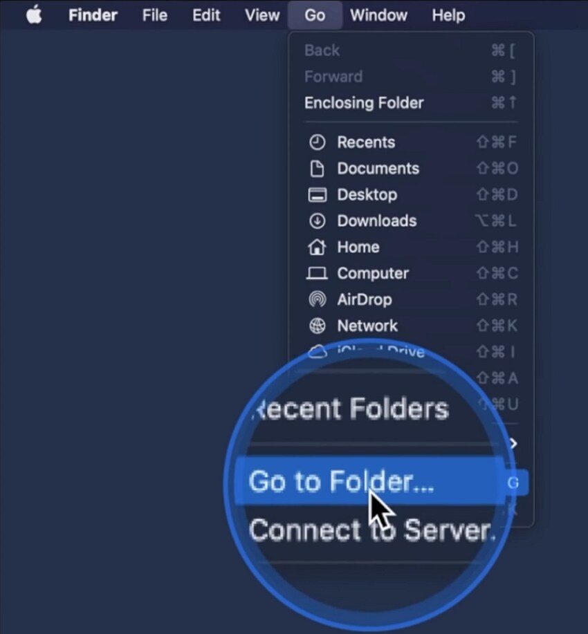 go to folder