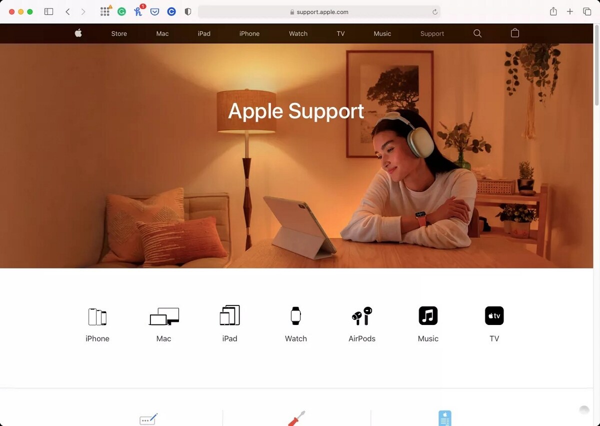 use safari for help