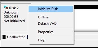 intialize disk
