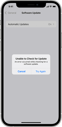 ios update error