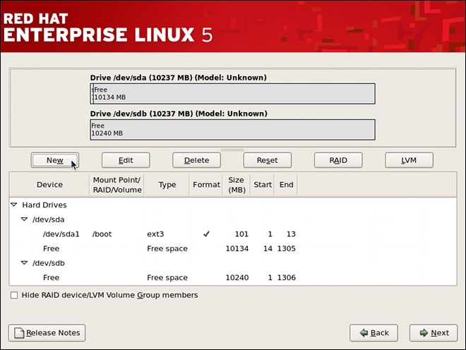 old linux boot partition