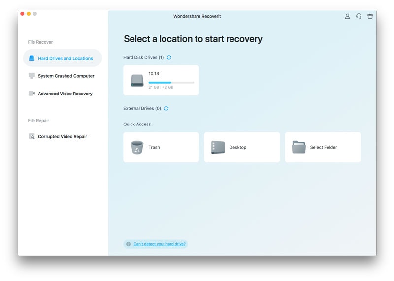 select a hard disk for scanning