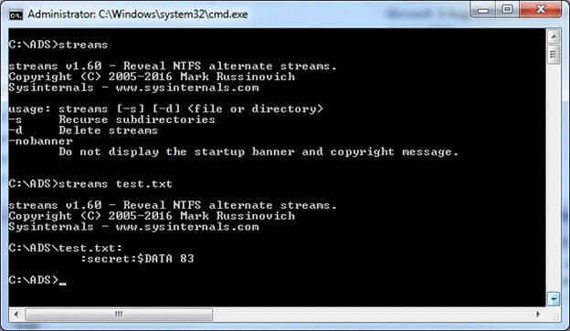 ntfs multiple data streams