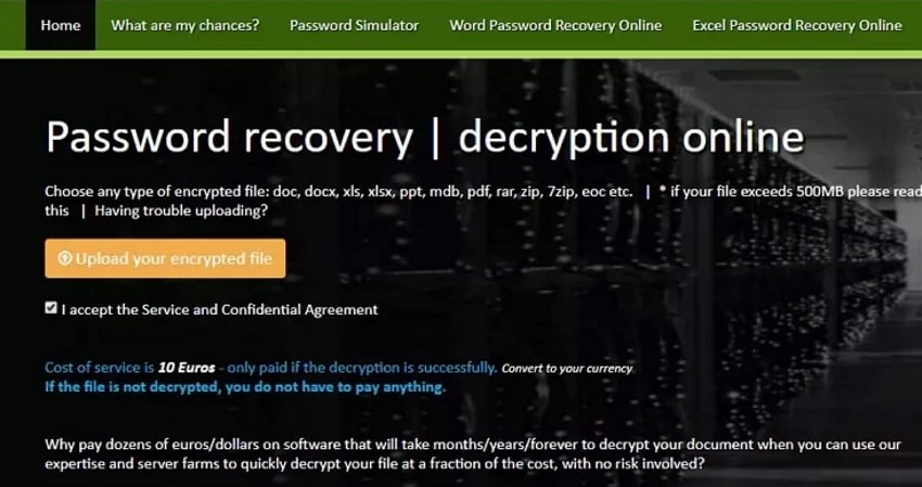 rar password recovery tool online