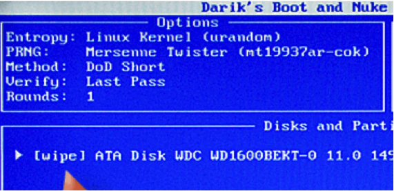select the right disk to format