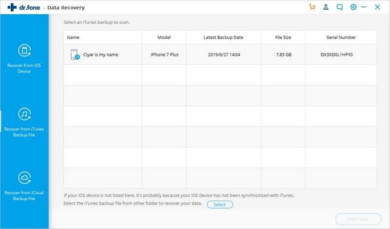 selectively recover contacts from iTunes backup
