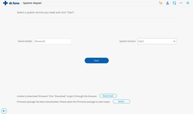 ios repair confirm the detected model